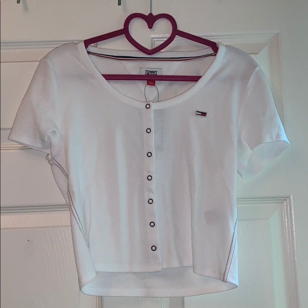NWT Tommy Hilfiger ribbed crop tee